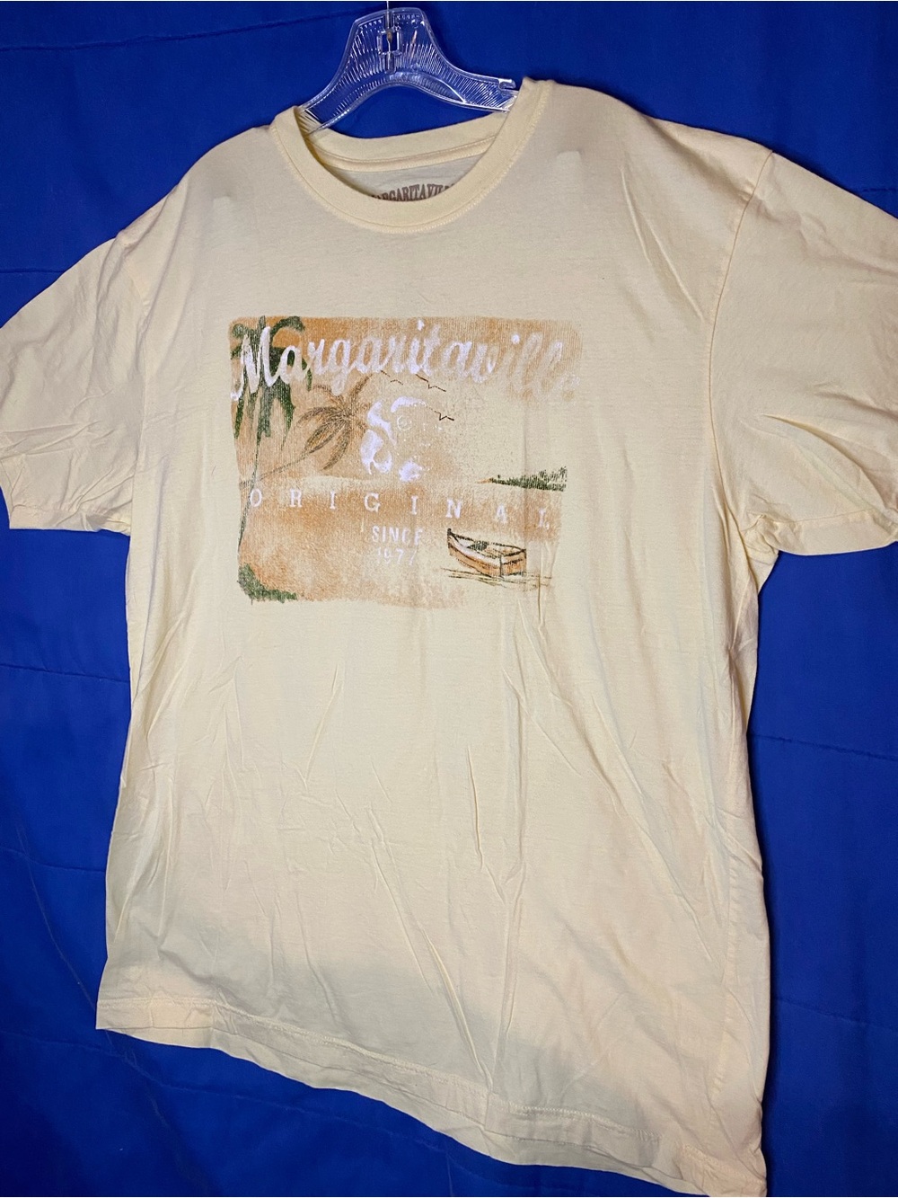 Margaritaville Pale Yellow Beach Graphic Tee